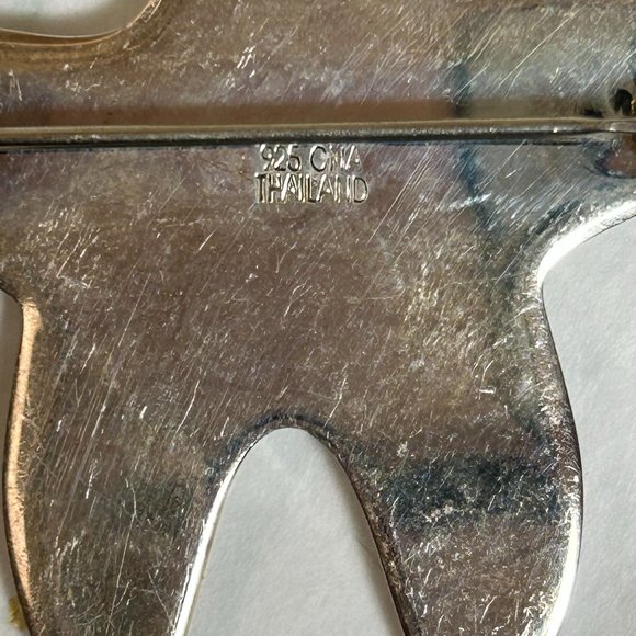 Estate Hallmarked Sterling Silver Starfish Star Brooch Pin - Picture 4 of 5